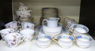A quantity of Crown Staffordshire teaware and a quantity of further teaware