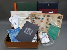 A box of all world stamps in stockbooks,