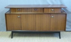 A retro Gnome G Plan sideboard with twin bi-fold doors (H83 x L150 x W46cm)