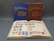 Three old Lincoln stamp albums,