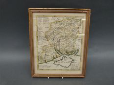 Robert Morden map of Hampshire, double sided and hand coloured,