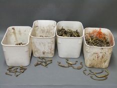 Georgian, Victorian and later brass door handles and relevant pins and fittings,