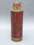 A 19th/20th century 8 draw brass telescope.