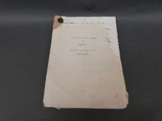 Original typed script for Cider with Rosie by Laurie Lee c1970s television film adaptation by Hugh