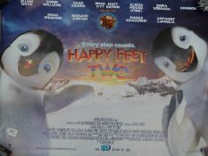 Five cinema advertising posters to include 'Happy Feet Two', 'Yogi Bear', 'Rio',