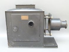 A late 19th century magic lantern with maker's plaque for Newton & Co scientific instrument makers,