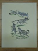 After Louis Wain 'Five to Four On' cats chasing mice,