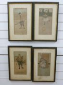 After John Hassall, four golfing prints,