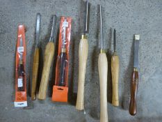 Woodturning chisels including Robert Sorby