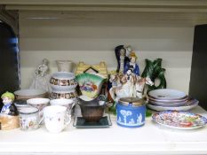 A collection of Staffordshire and other ceramics