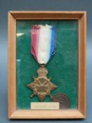 A WWI 1914-15 star awarded to No1005 RFMN Sardar Khan 1/125/RFLS and a 3rd Breconshire Rifle