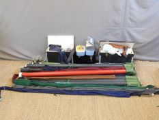 A complete collection of sea fishing equipment including boxed Daiwa 250H multiplier,