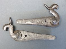A pair of percussion hammer action locks named indistinctly 'Charles Boliert Btes Paris' and 'Fmp
