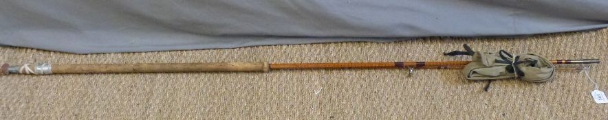 A split cane Richard Walker Mk IV fishing rod by B.