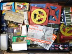 A collection of various diecast model vehicles together with two Subbuteo teams and a Rigi Duo