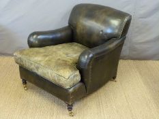 A Howard style leather armchair