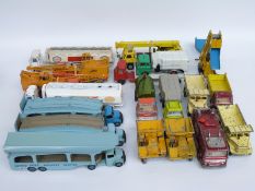 Nineteen Dinky Toys and Dinky Supertoys diecast model commercial vehicles including Car Transporter,