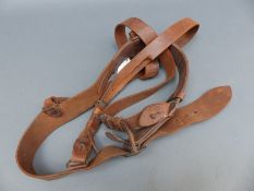 A circa WWI leather camel harness
