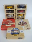 Eleven Corgi diecast model vans,