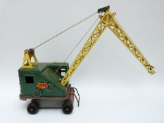 MAR Lumar Contractors pressed steel model of a crane in green and yellow livery