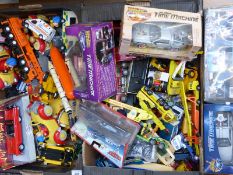 A collection of Corgi and similar diecast model vehicles including Ghostbusters,