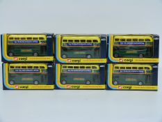 Six Corgi Toys diecast model London Buses 469,