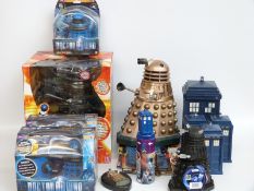 Eleven Dr Who models including Radio Controlled Dalek etc,