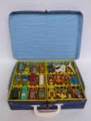 Matchbox Series collectors case 41 containing various diecast model vehicles