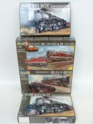 Four Revell 1:87 scale model locomotive kits Express Locomotives BR01 & BR02 01258,