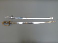WWII Japanese police sword with family or district mon to handle
