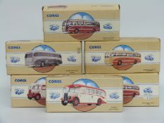 Six Corgi Classics Commercials diecast model buses AEC Regal 98162,
