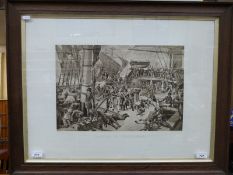 Framed late 19thC military print from original painting by E Messioner dated 1864 'The French