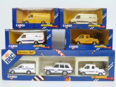 Five Corgi diecast model recovery vehicles and vehicle sets including AA, RAC Services set C21 etc,