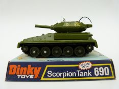 Dinky Toys diecast model Scorpion Tank 690, in original bubble pack.