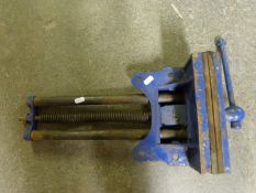 A large woodworking vice