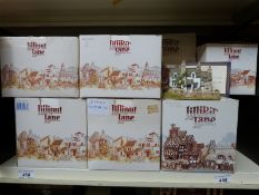 Eighteen white boxed Lilliput Lane cottages to include Lace Lane,