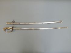 WWII Japanese police sword with family or district mon to handle