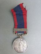 Victorian1846 Sutlej medal with Ferozeshuhur clasp awarded to Lt Glassen, Baltic.