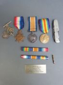 A WWI medal trio awarded to 74423 Spr J H Portlock R.E.