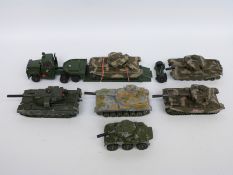 Seven Corgi Toys and Corgi Major Toys diecast model military vehicles including tanks