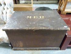 A large stained pine trunk,