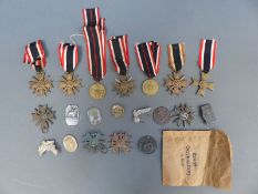 A quantity of Nazi German WWII medals,