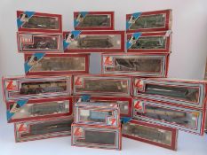 Eighteen Lima, 00 gauge carriages and wagons,