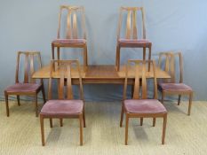 A retro G plan table and six Nathan chairs