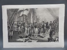 Nelson's Last Signal at Trafalgar framed print after the original by Thomas Davidson,