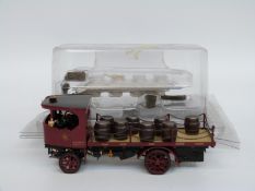 Basset Lowke limited edition diecast model Clayton Brewery Steam lorry on wooden plinth, 76 of 2000,