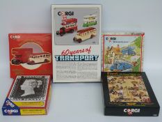 Five Corgi diecast model vehicle sets comprising 60 Years of Transport C89 Ford - The General