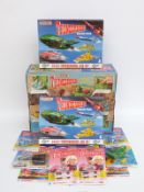 Twelve Matchbox Thunderbirds diecast model vehicles and playsets including Thunderbirds 2