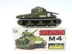 Solido diecast model military Sherman M4 A3 231, in original box.
