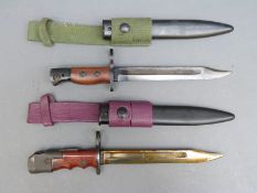 Wilkinson No 5 Mk 1 jungle carbine bayonet in scabbard with frog,